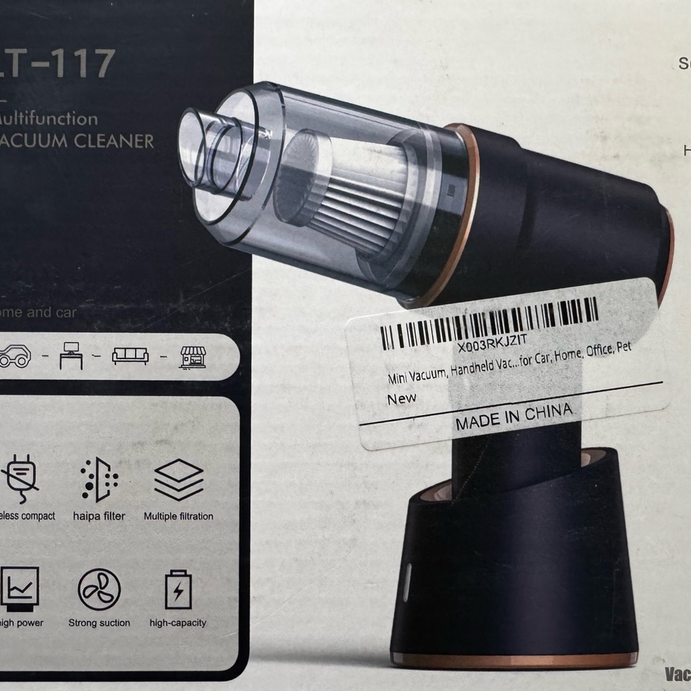 Blue and Gold Handheld Vacuum Cleaner